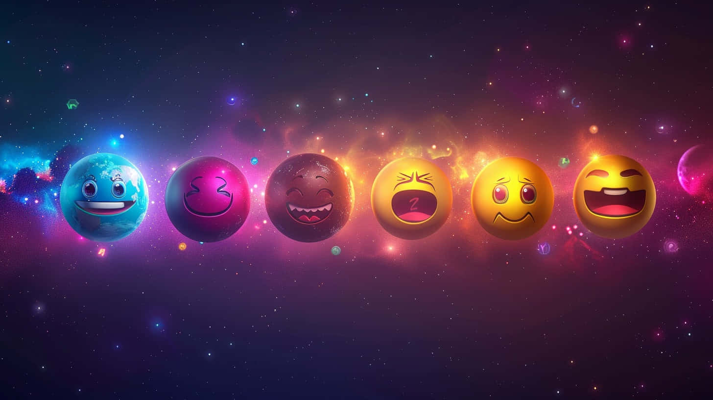 Galactic Emoji Expressions Wallpaper