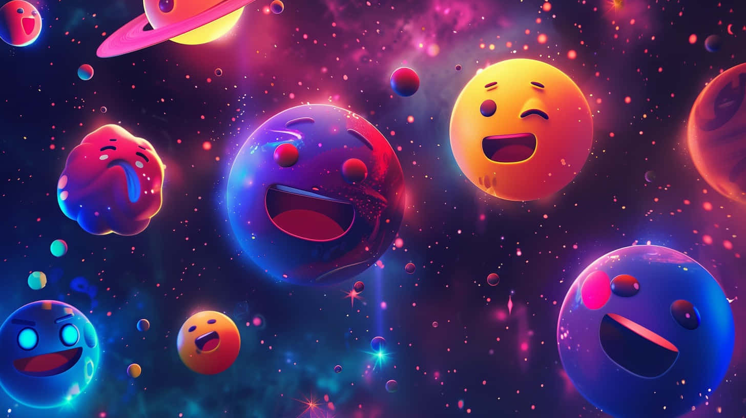 Galactic Emoji Expressions Wallpaper