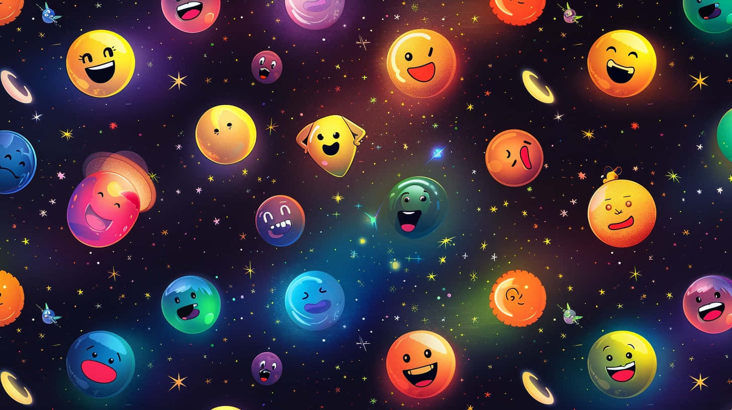 Galactic Emoji Universe Wallpaper Wallpaper