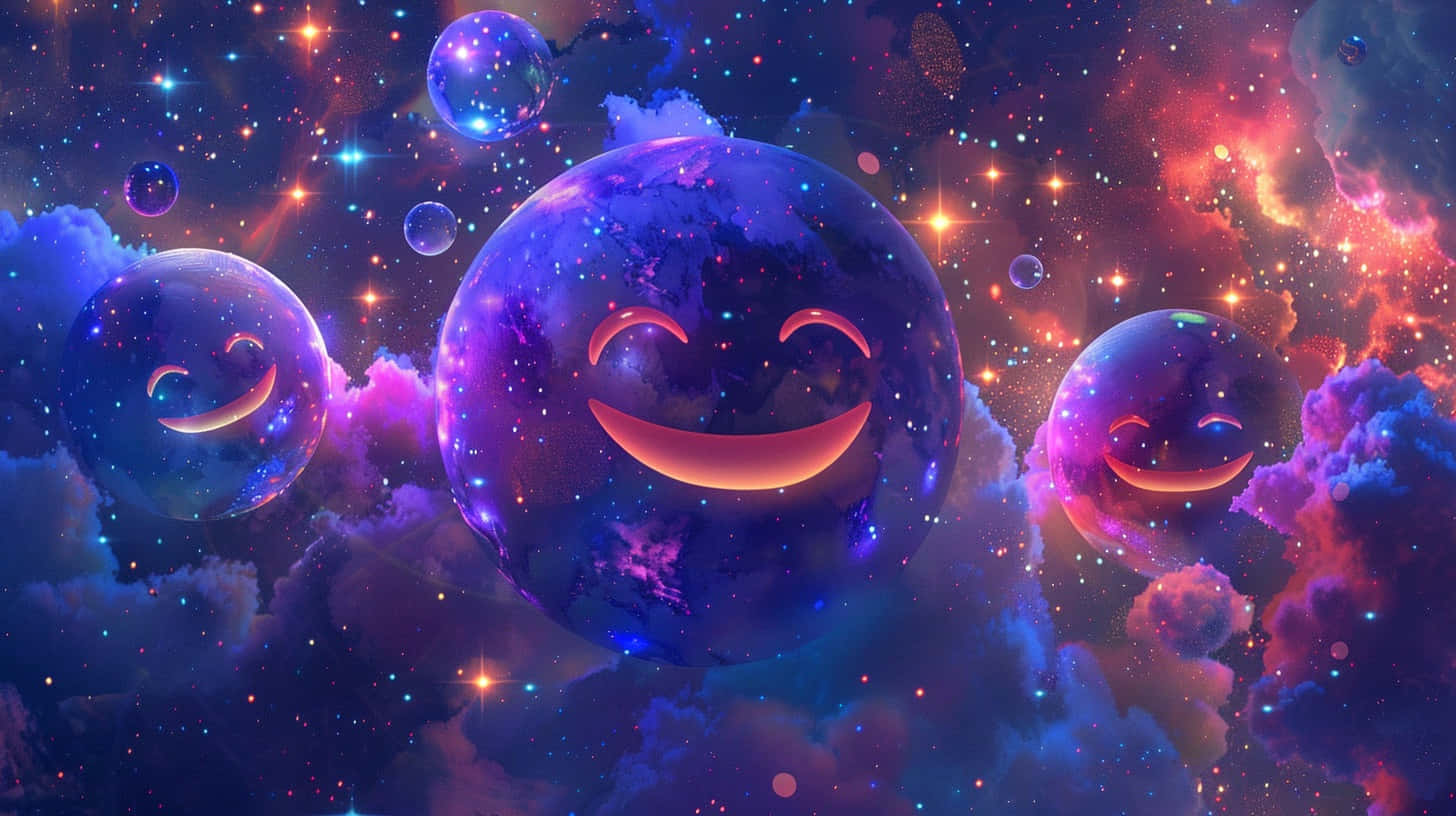 Galactic Emoji Wonderland Wallpaper