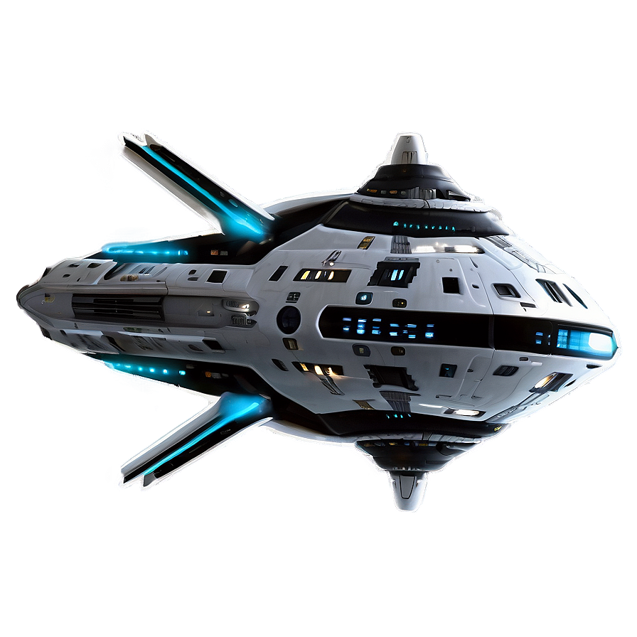 Galactic Explorer Starship Png 06202024 PNG