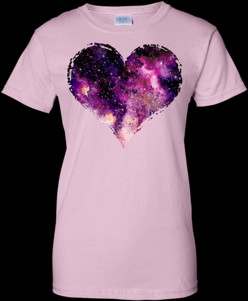 Galactic Heart T Shirt Design PNG