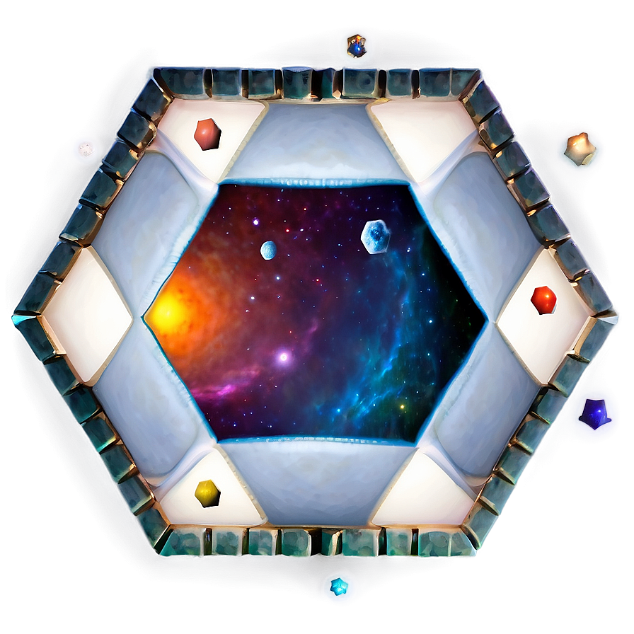 Galactic Hexagon Space Png Uwr81 PNG