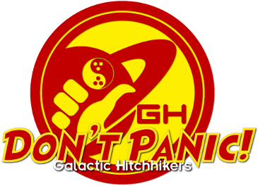 Galactic Hitchhikers Dont Panic Logo PNG