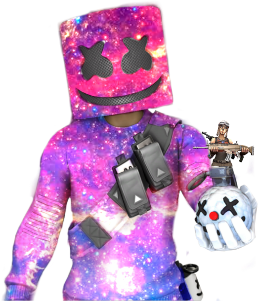 Galactic Marshmello Cosmic Outfit PNG