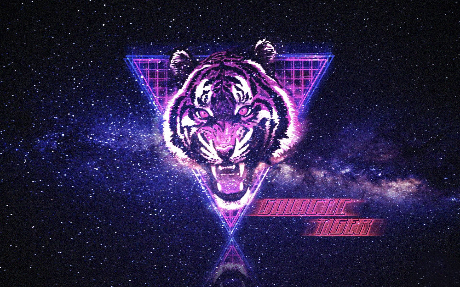 Galactic Tiger Art Background