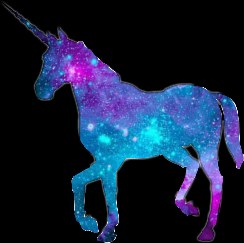 Download Galactic Unicorn Silhouette | Wallpapers.com