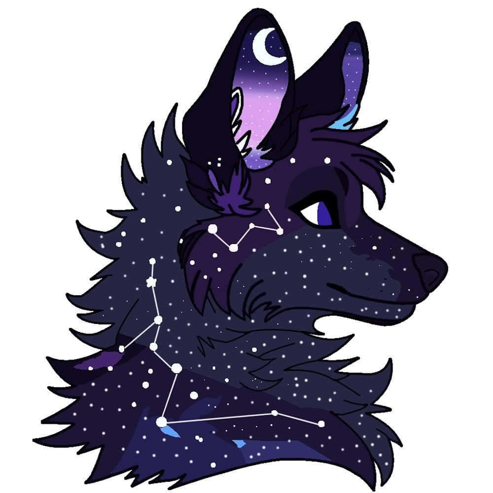 Galactic Wolf Portrait Wallpaper