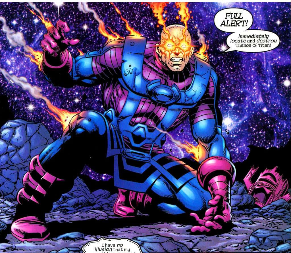 Caption: The Mighty Galactus Approaching Earth Wallpaper