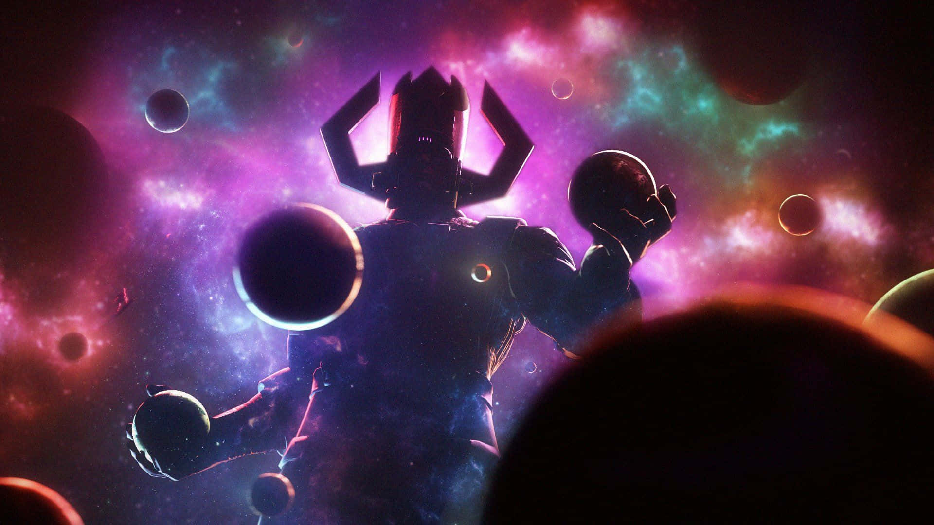Caption: Galactus Takes Control of the Cosmic Universe Wallpaper