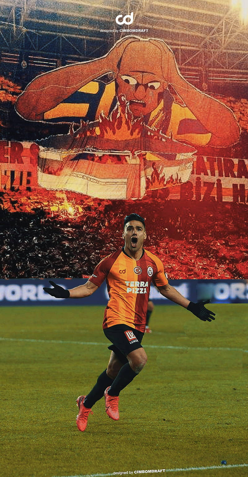 Falcao fejrende fra Galatasaray Wallpaper