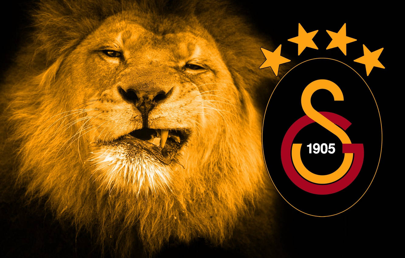 Galatasaray Logo With Lion Wallpaper
