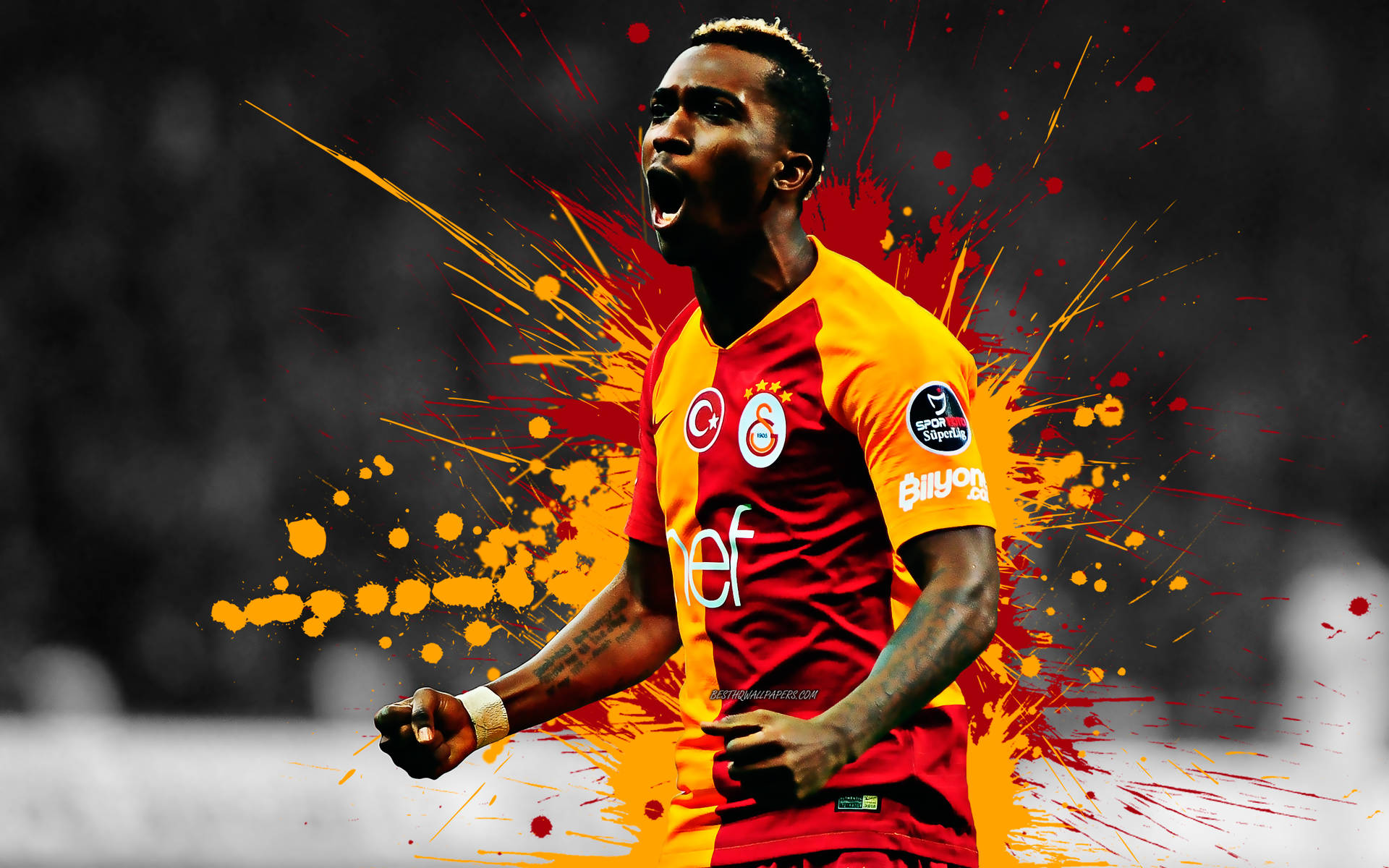 Galatasaray Onyekuru Celebrating Wallpaper