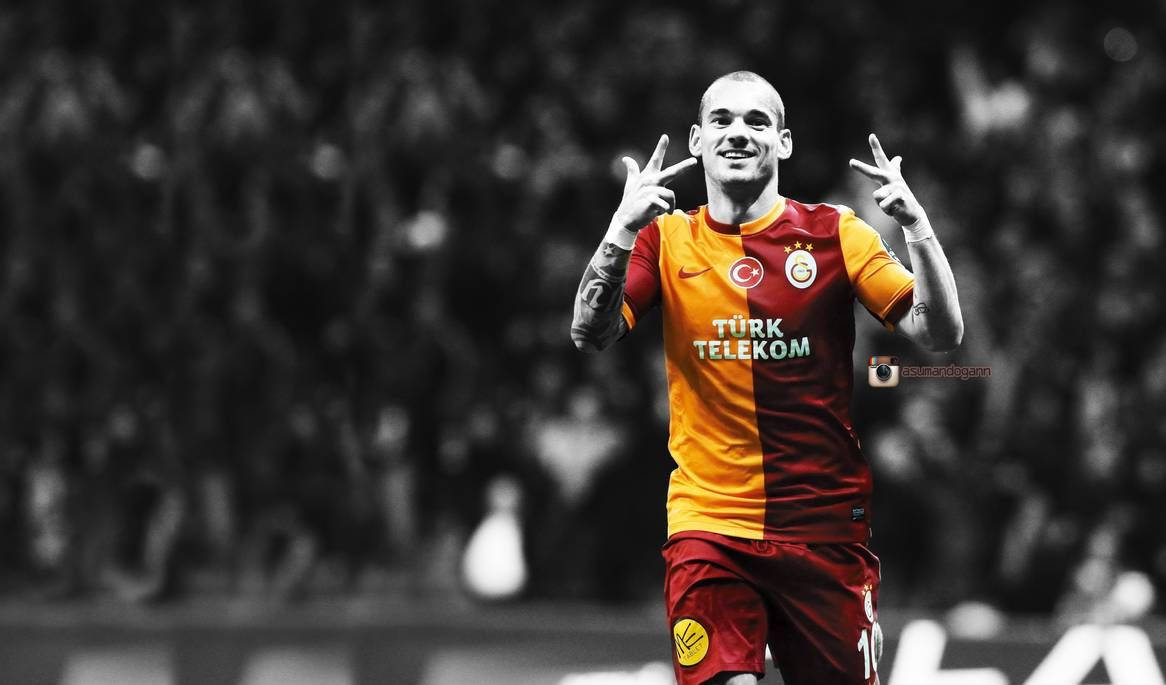 Ikoniske Wesley Sneijder Galatasaray tapet. Wallpaper