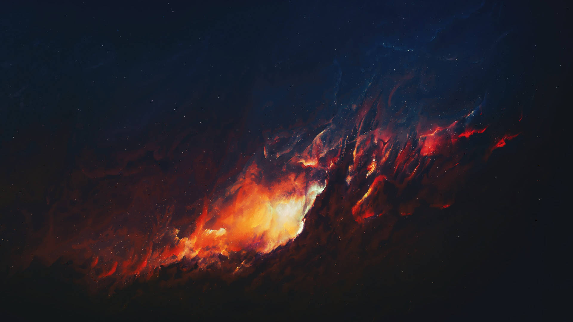 Galaxy 4k Fire Wallpaper