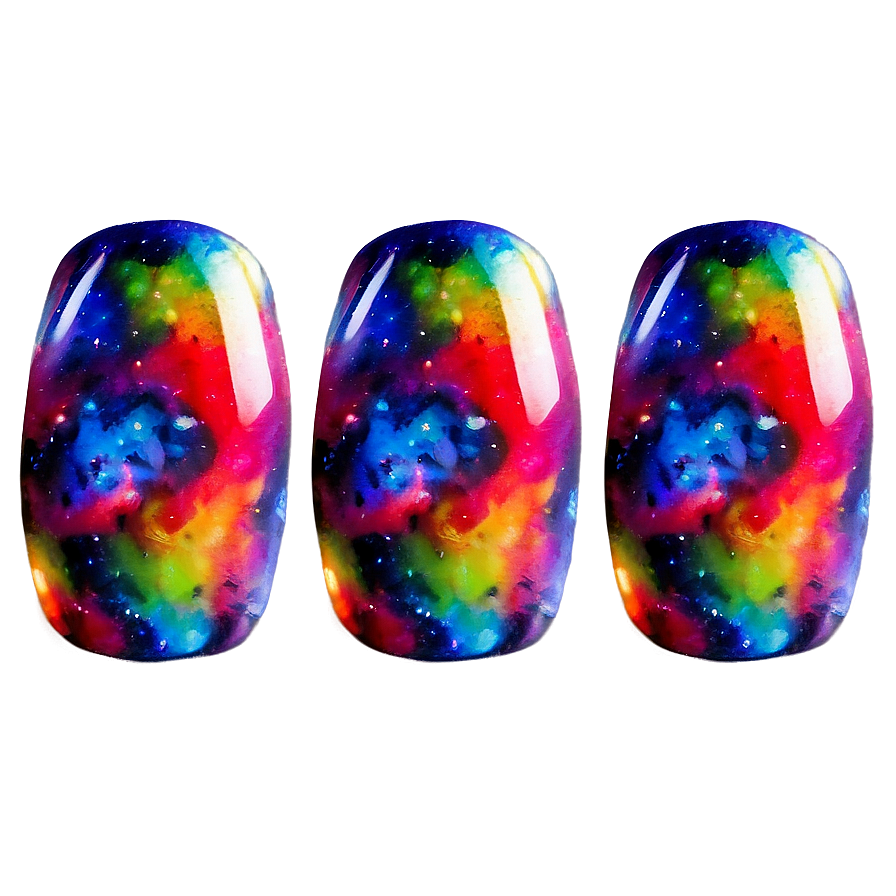 Galaxy Acrylic Nails Designs Png Hph PNG