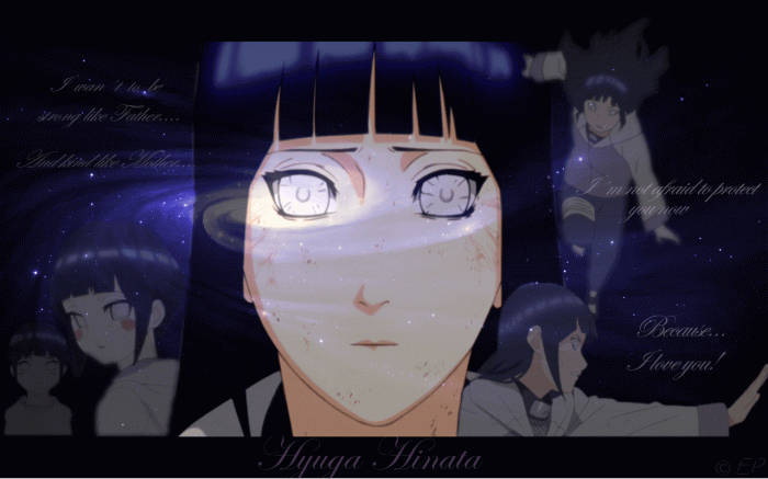 Estéticagaláctica De Hinata De Naruto. Fondo de pantalla