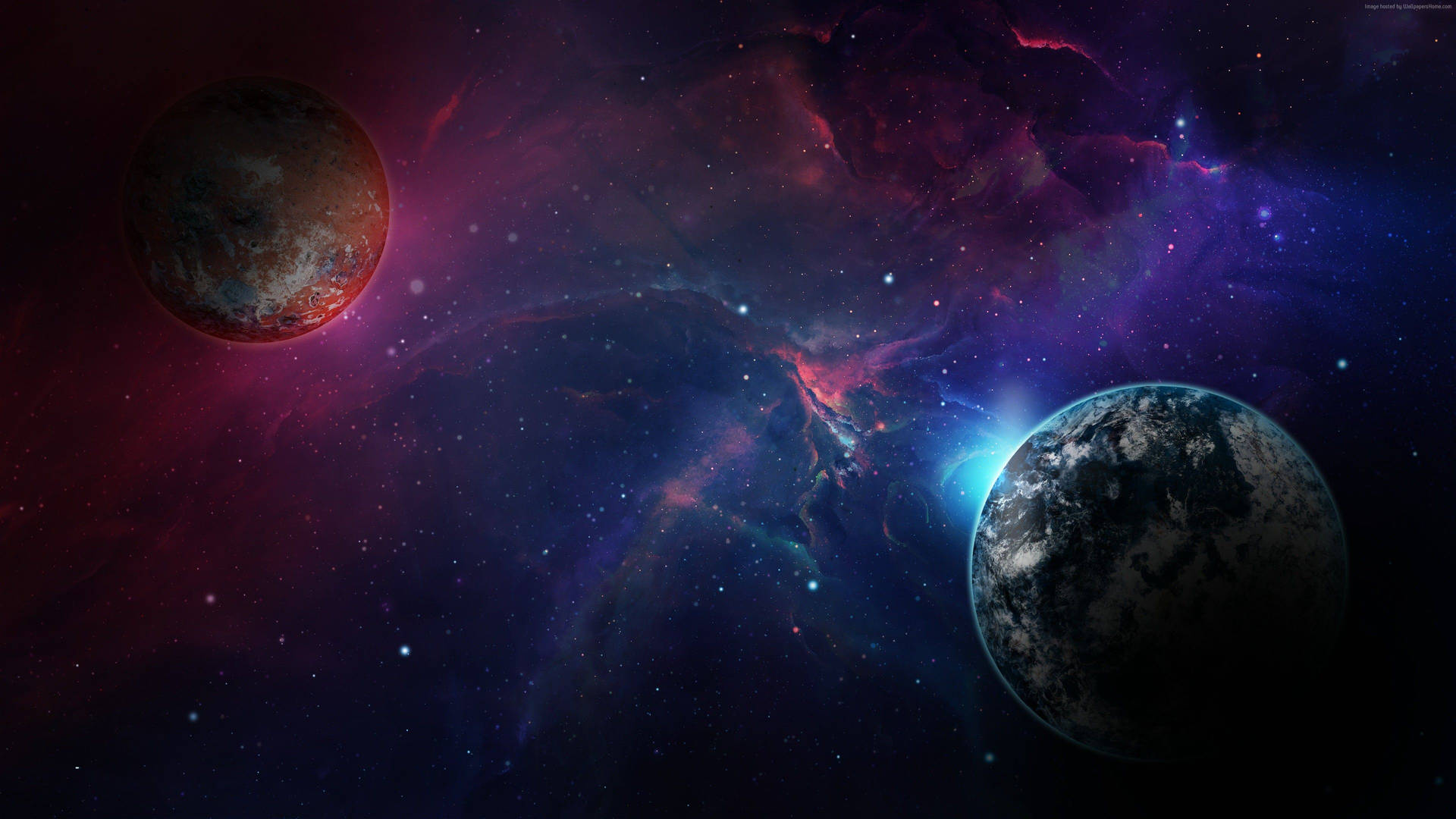 Galaxy And Planets 4k Space wallpaper.
