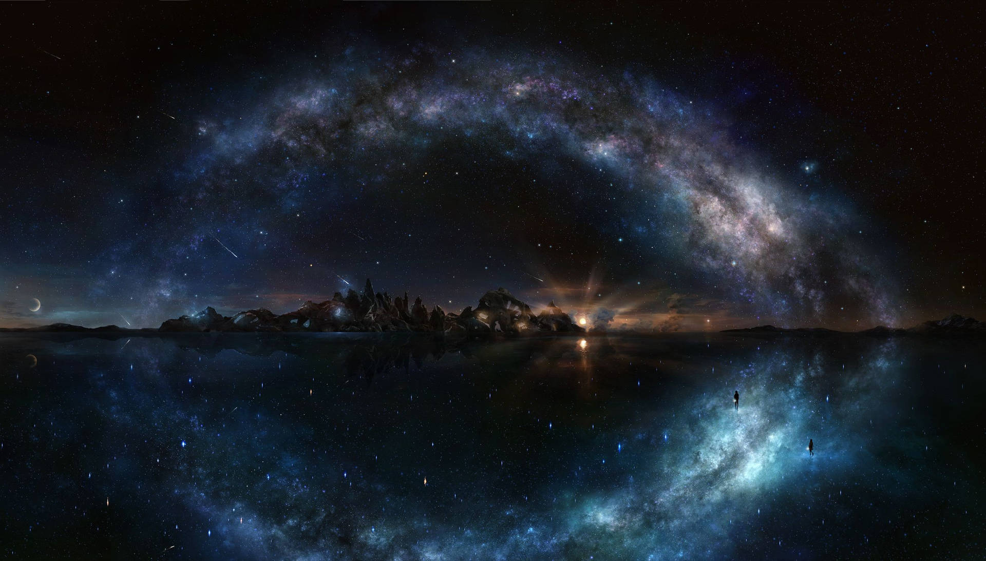 Galaxy Anime Night Sky Wallpaper