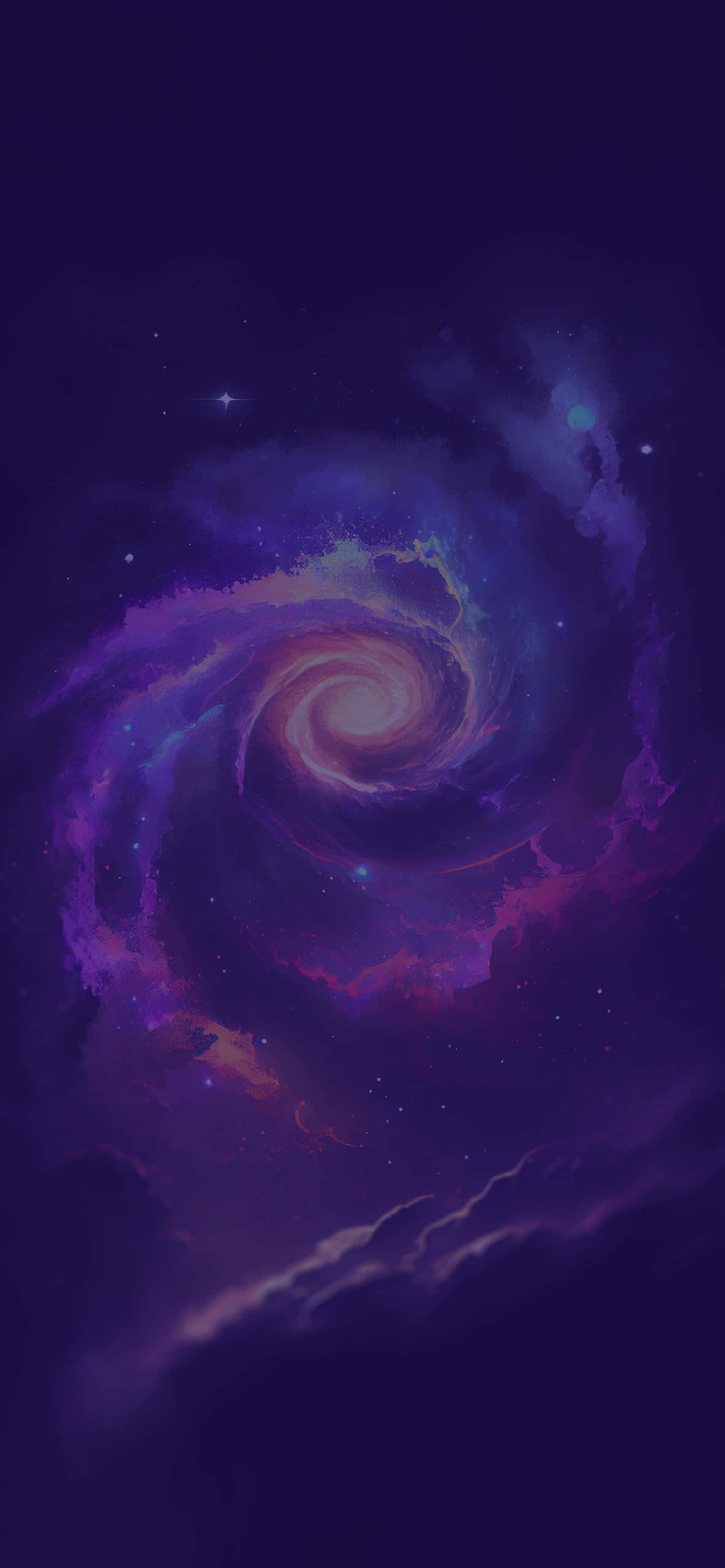 Captivating Whirlpool Galaxy Artwork Wallpaper