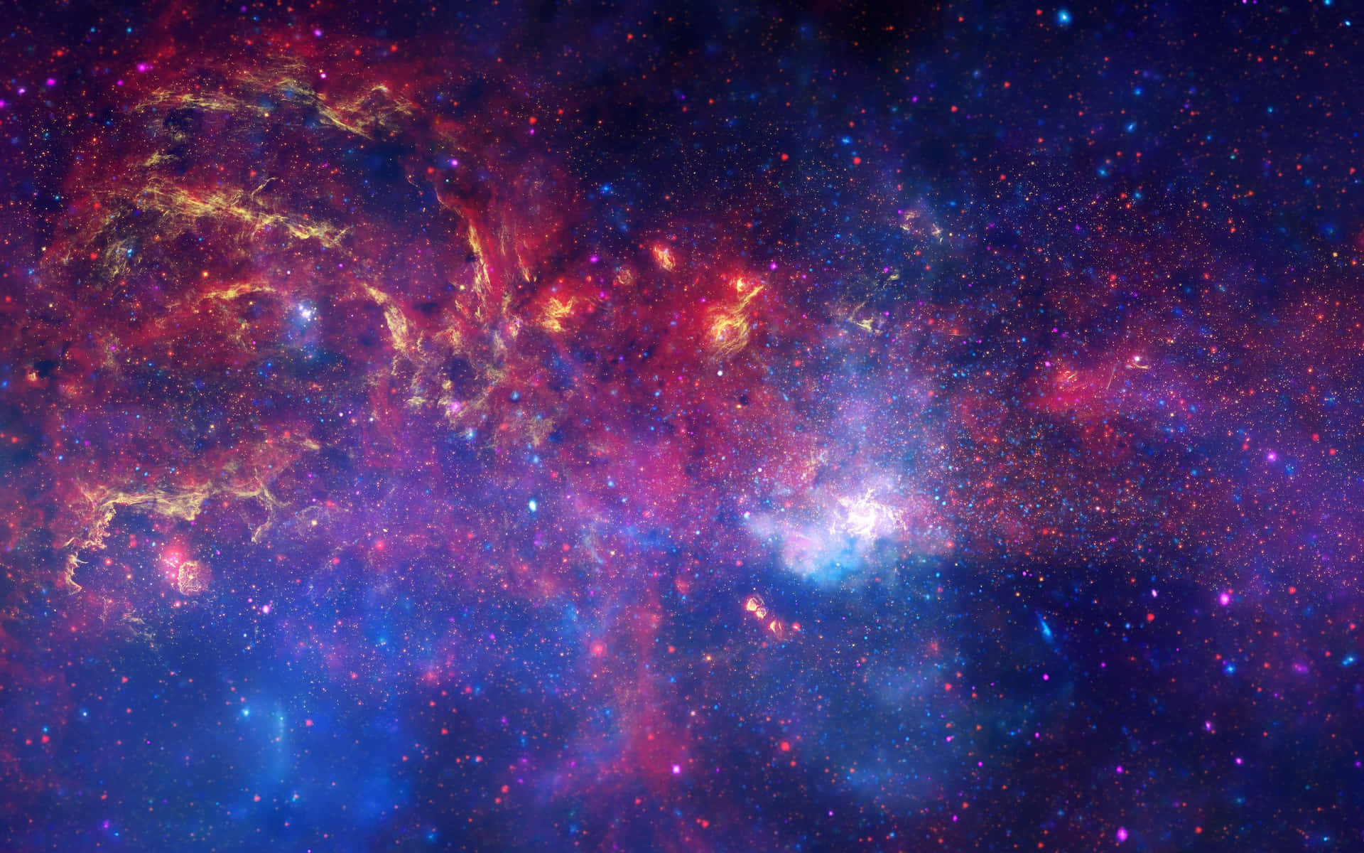 Mesmerizing Cosmic Art featuring a vibrant galaxy Wallpaper