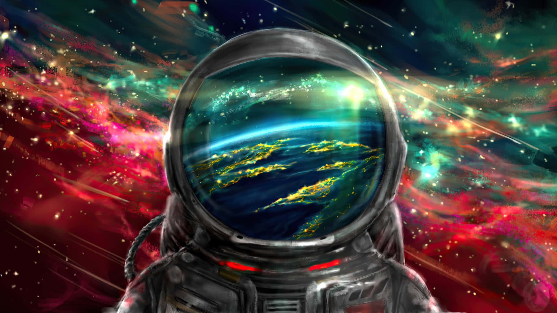 Galactic Dreams: An Artistic Rendition of the Cosmos Wallpaper