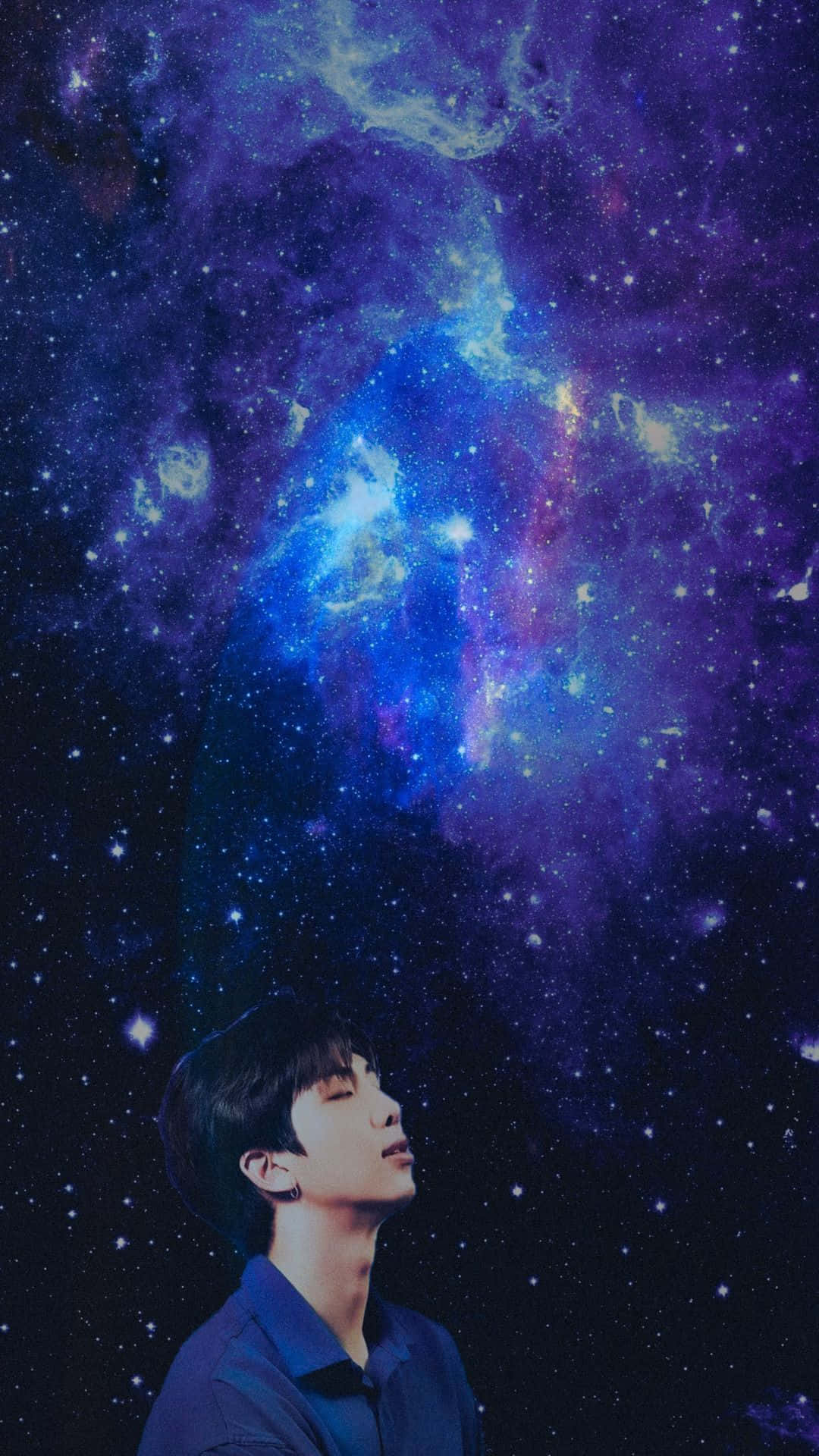 Galaxyblå Estetik Kim Namjoon Wallpaper