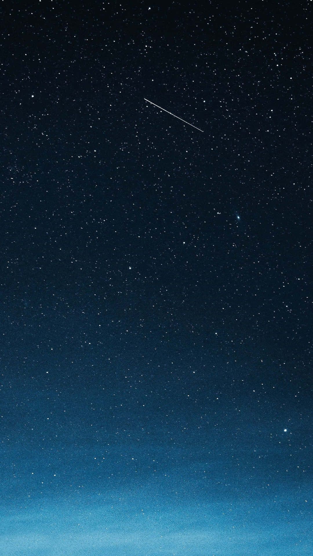 Shooting Star In Galaxy Blue Aesthetic Wallpaper