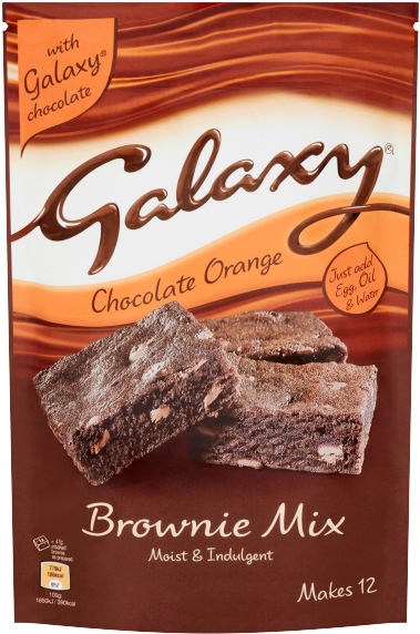 Galaxy Chocolate Orange Brownie Mix Package PNG