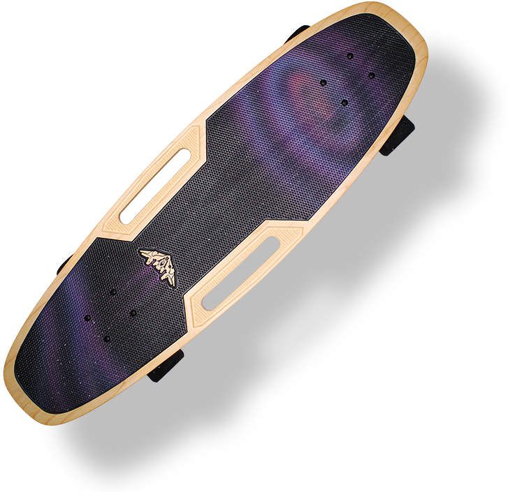 Galaxy Design Longboard Deck PNG