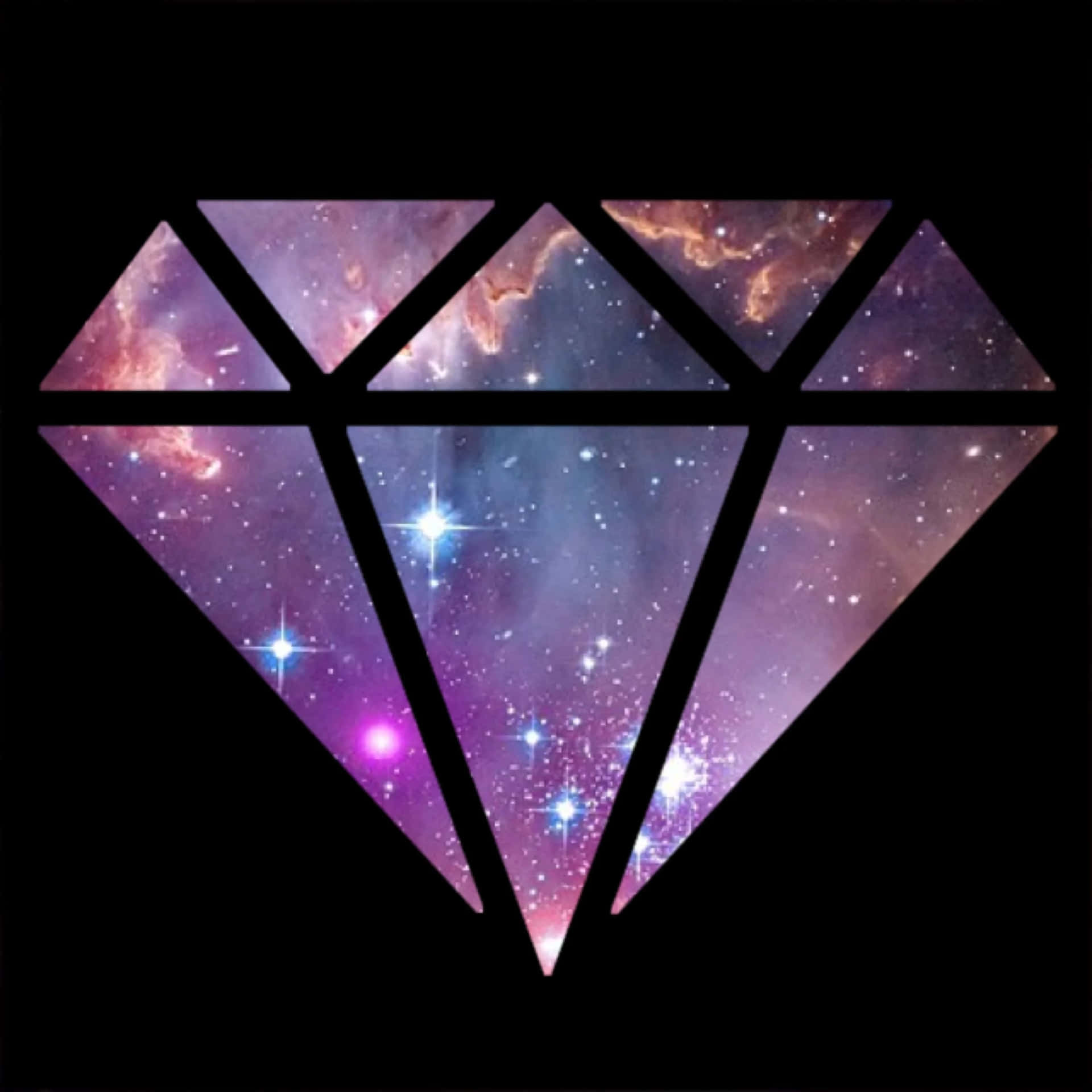 A Diamond With A Galaxy Background Wallpaper