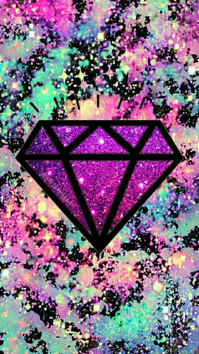 A Purple Diamond On A Purple Background Wallpaper