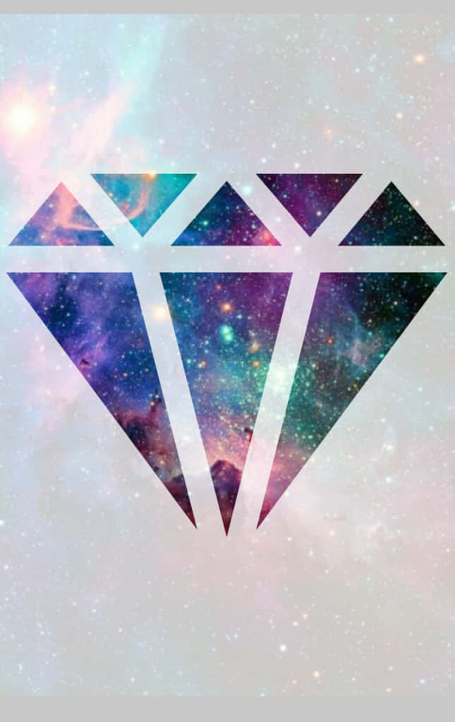 a diamond with a galaxy background Wallpaper