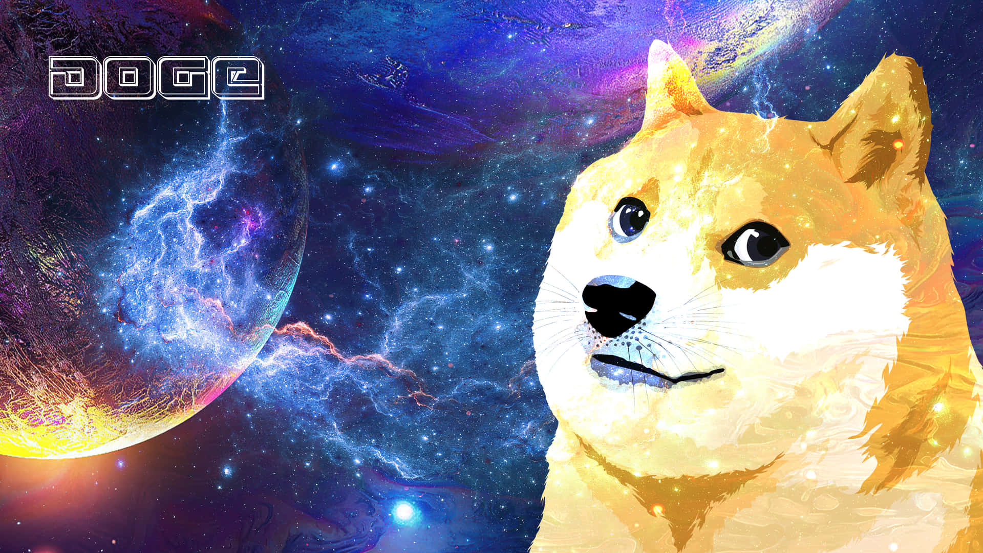 Galaxy Doge Art Wallpaper