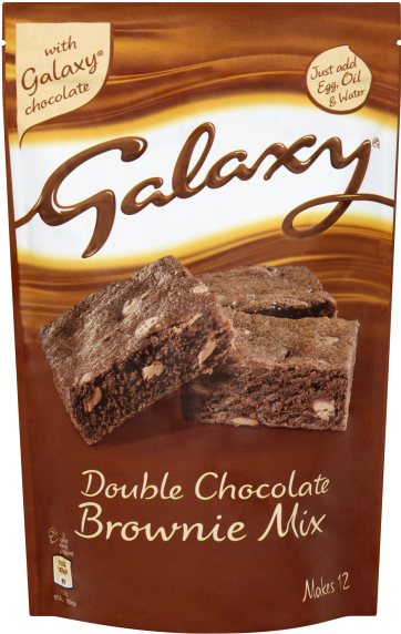 Galaxy Double Chocolate Brownie Mix Package PNG
