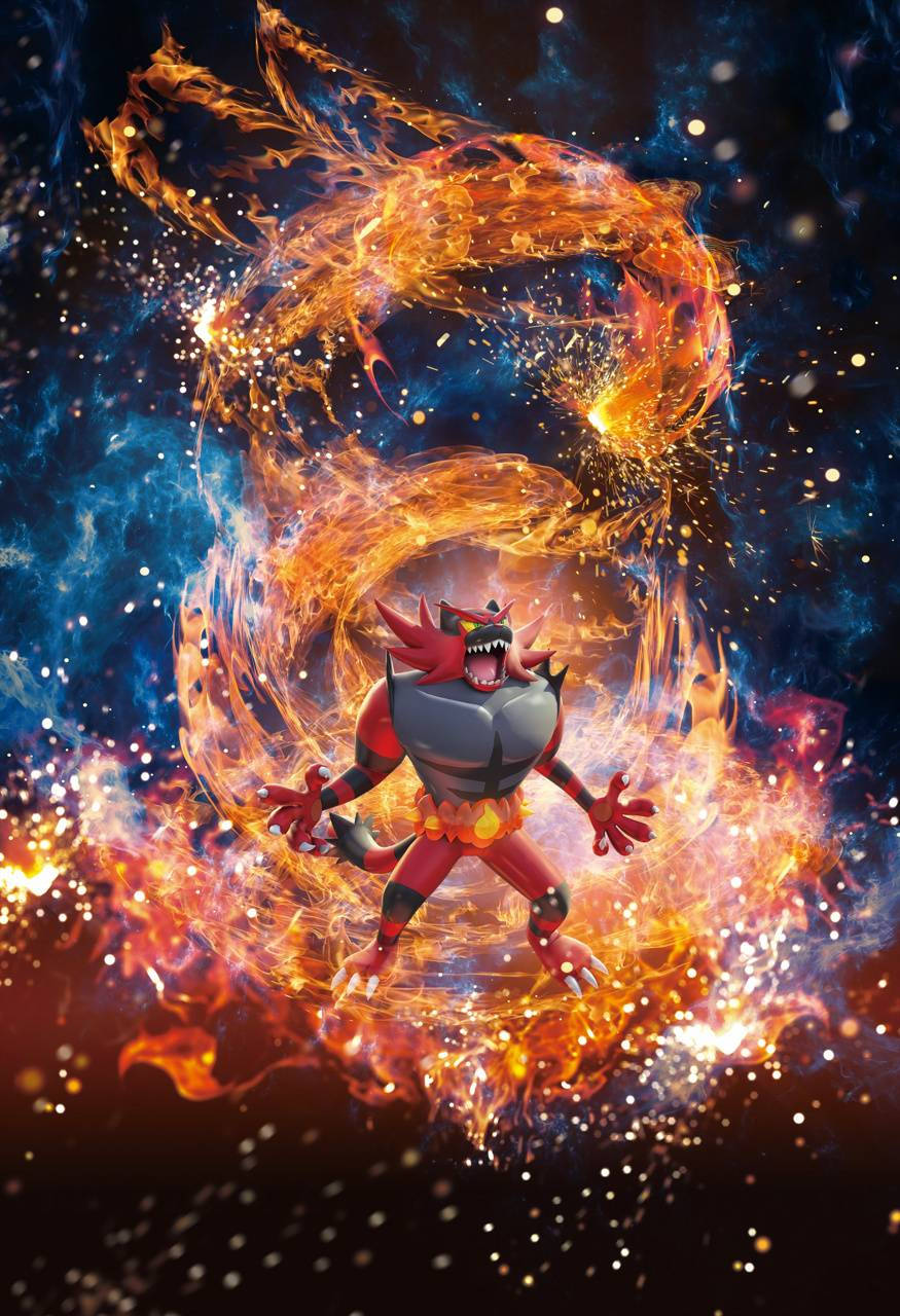 Galaxy Fire Incineroar Wallpaper