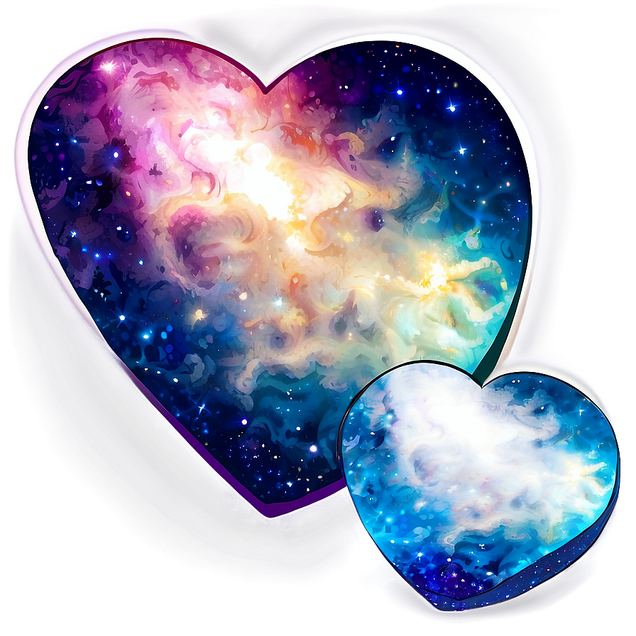Galaxy Heart Clipart Cosmic Png 36 PNG