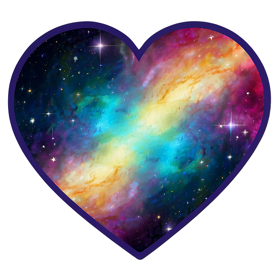 Galaxy Heart Clipart Cosmic Png Ete PNG