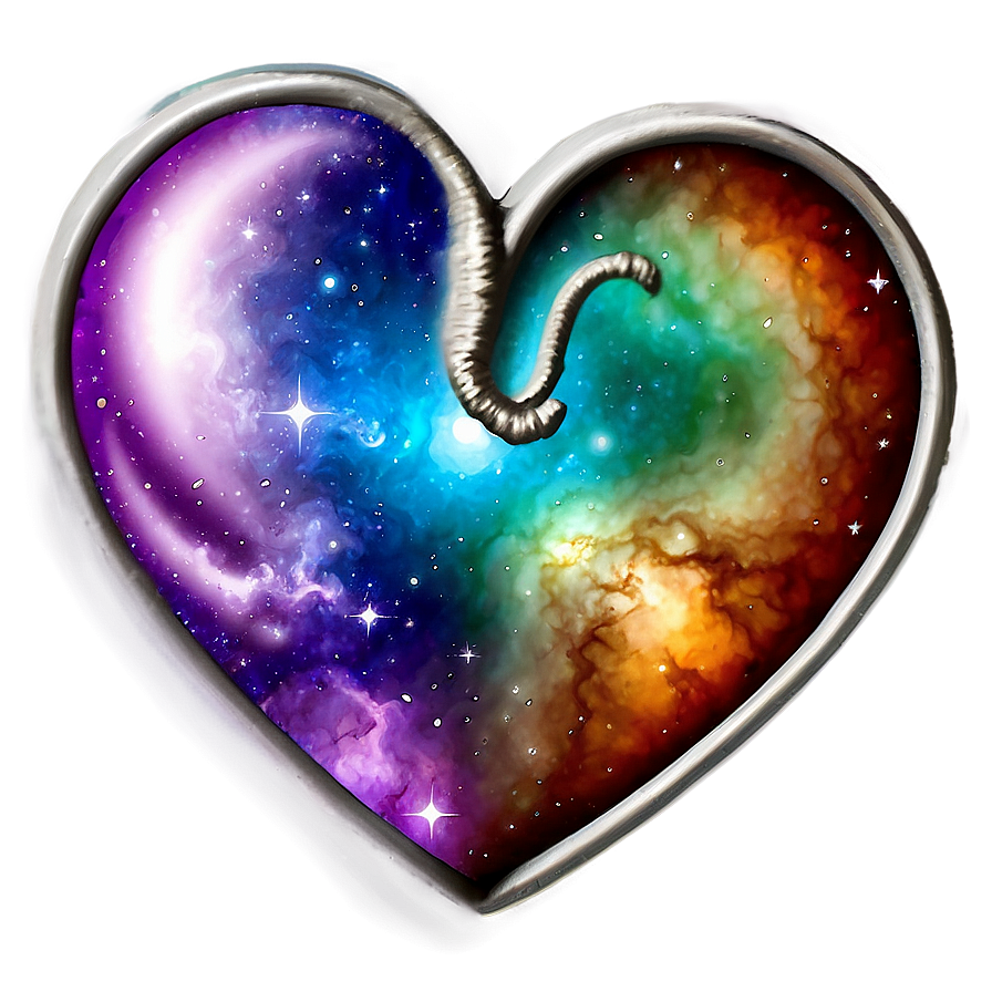 Galaxy Heart Clipart Cosmic Png Qjd8 PNG