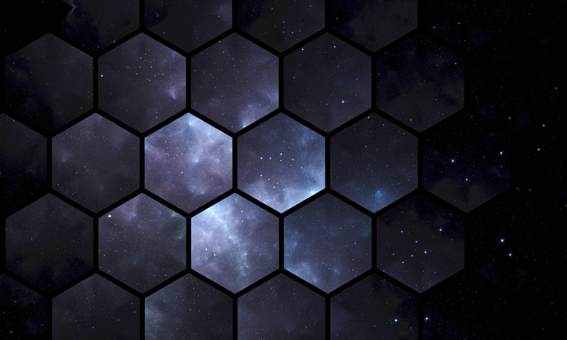Galaxy Hexagon Pattern