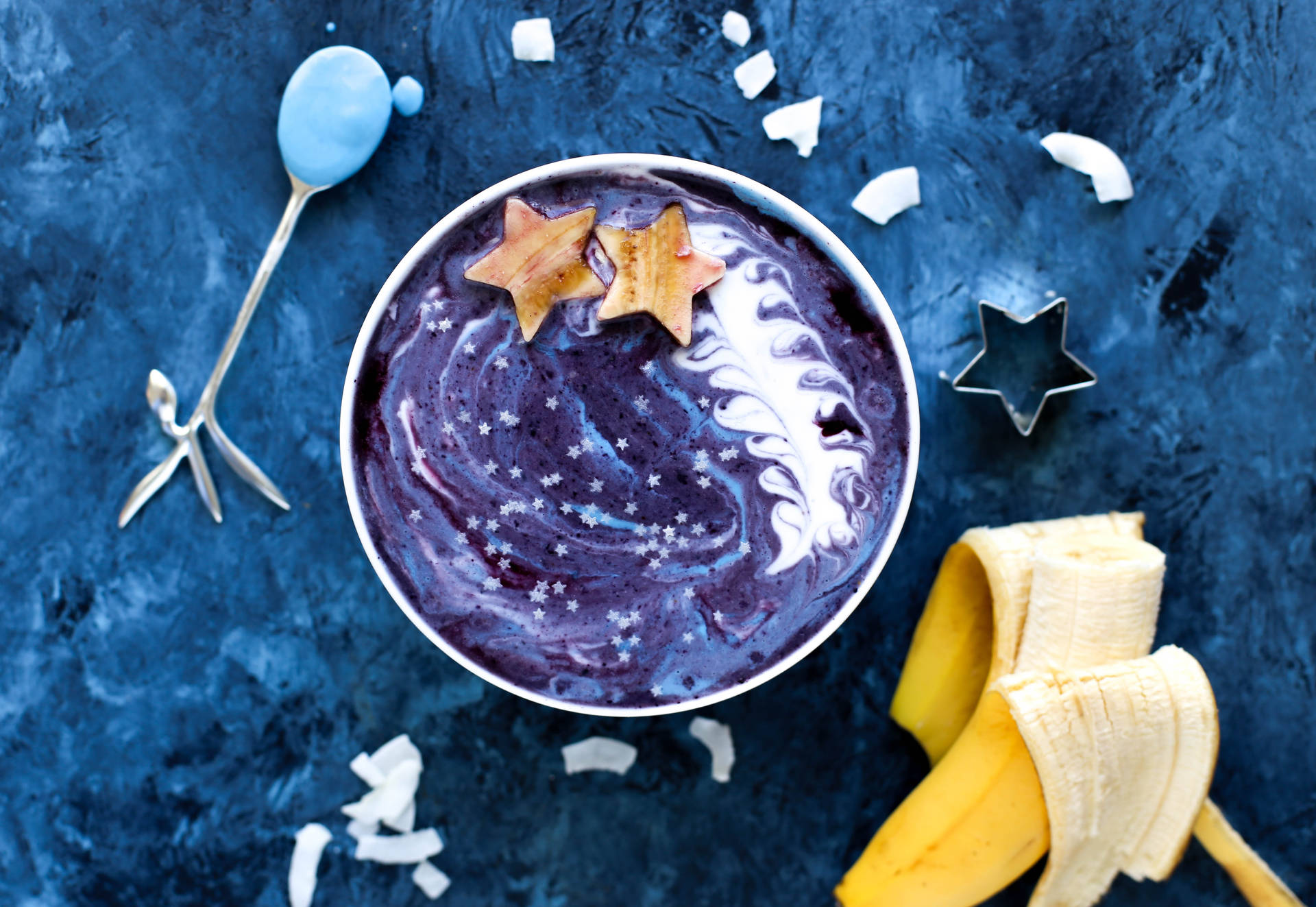 Galaxy Ice Bowl Smoothie Wallpaper