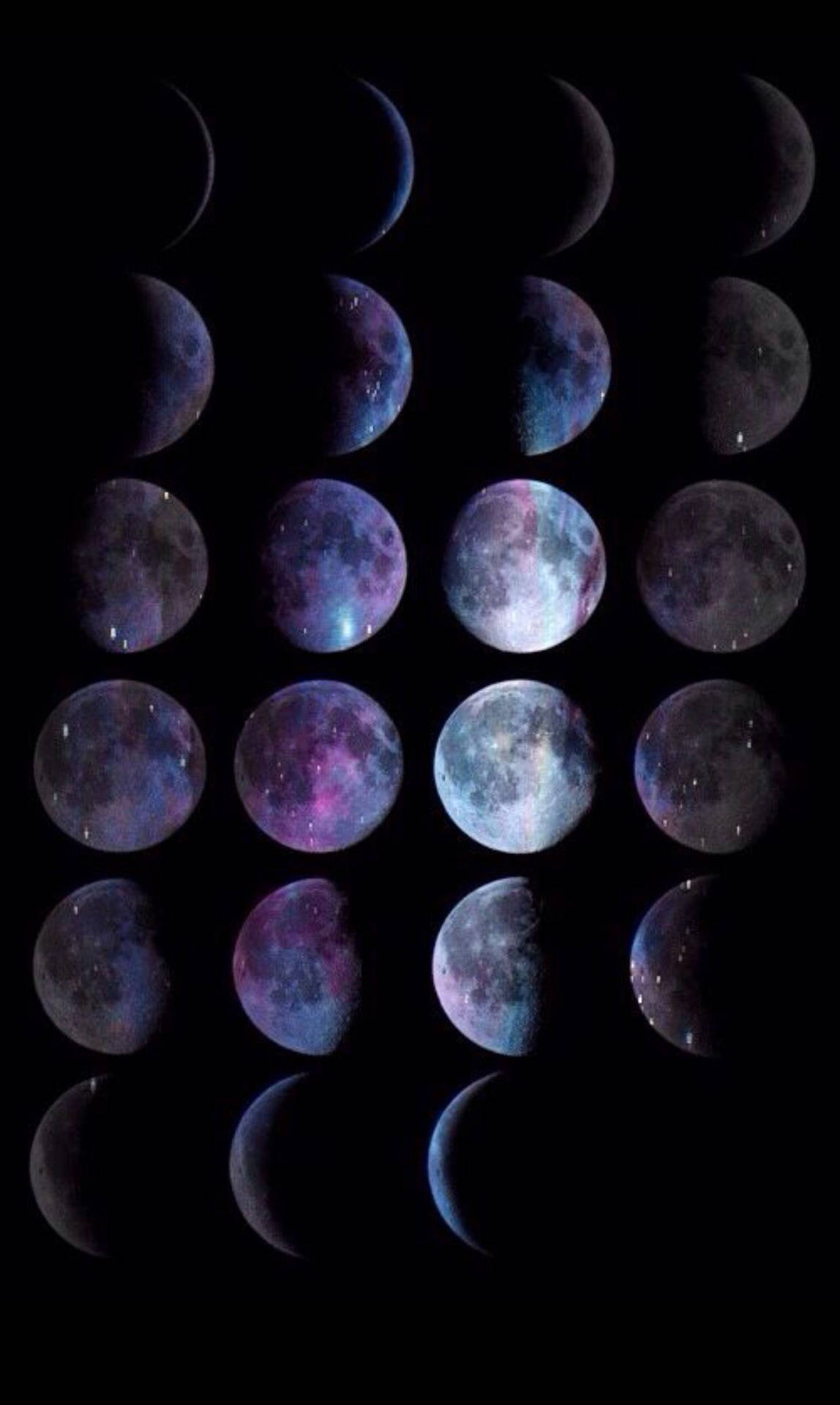 Galaxieähnliche Mondphasen Wallpaper