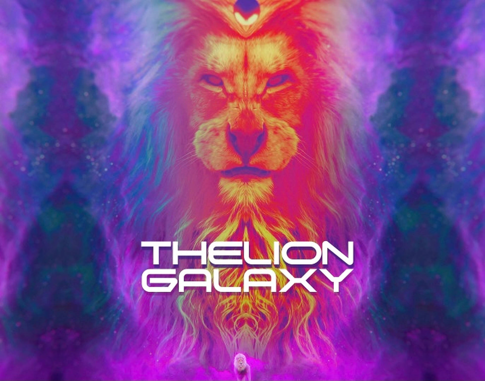 Galaxy Lion Art Background