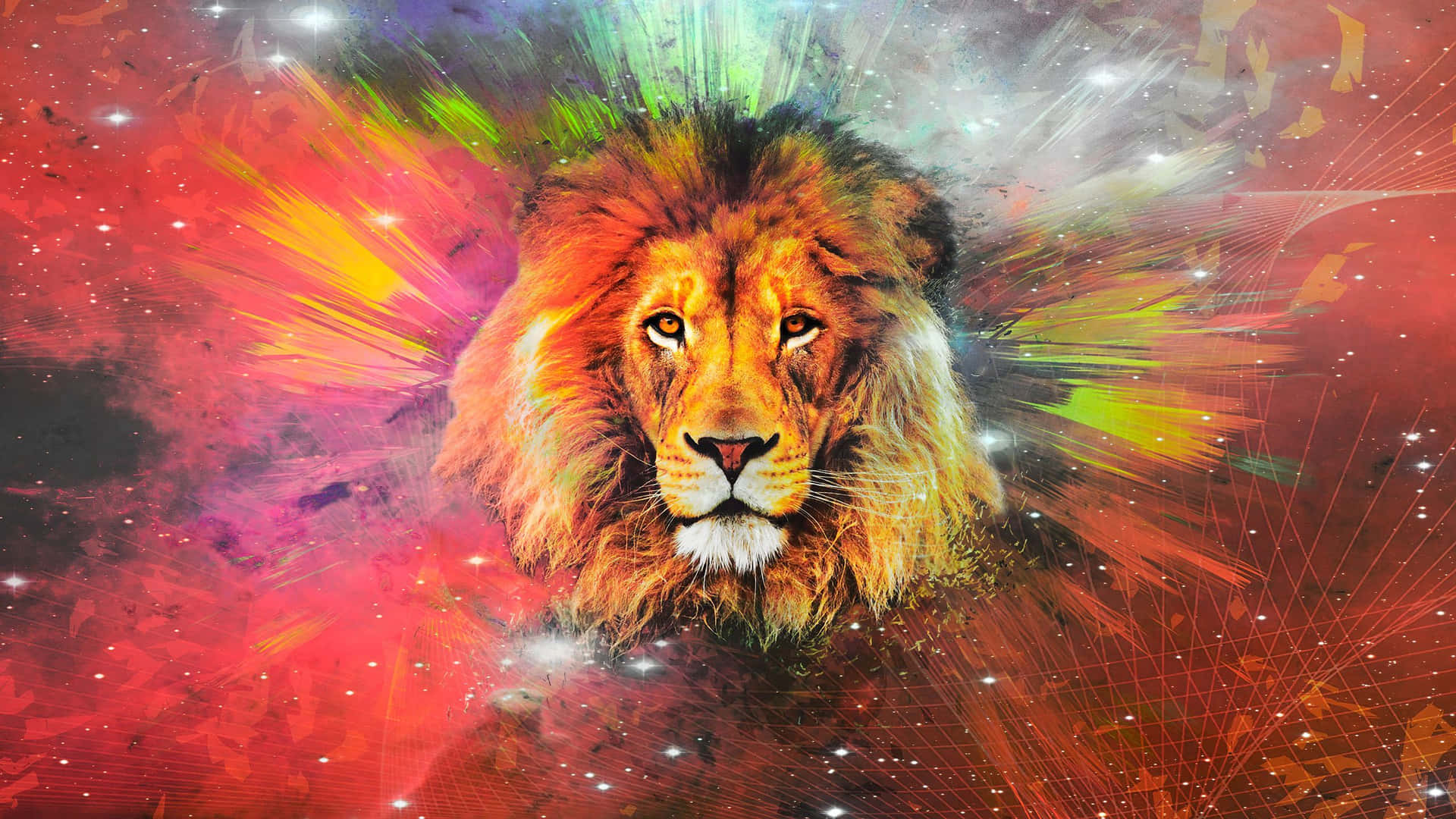 Galaxy Lion Background