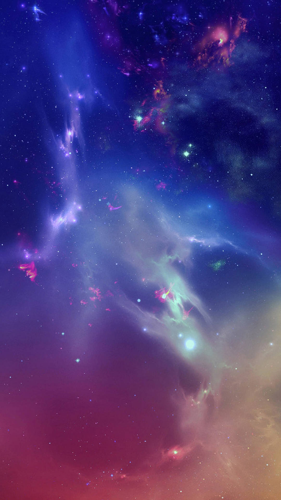 Galaxy Live Colorido Papel de Parede
