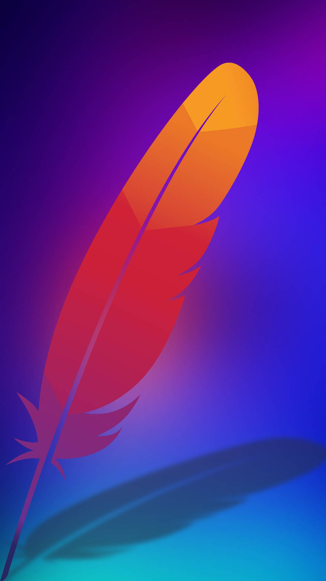Download Galaxy Note 7 Orange Feather Wallpaper 