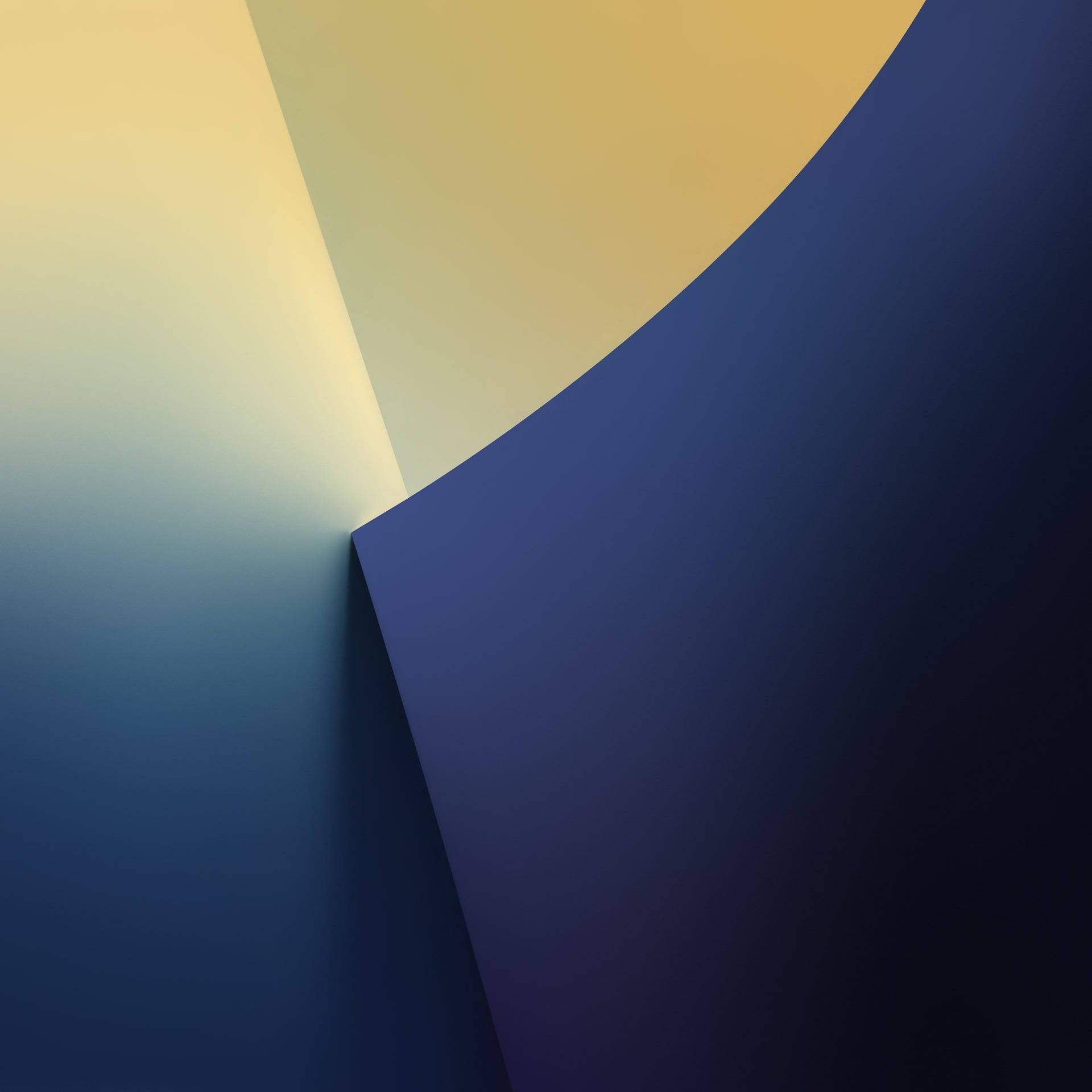 Galaxynote 7 Gelbes Und Blaues Geometrisches Design Wallpaper