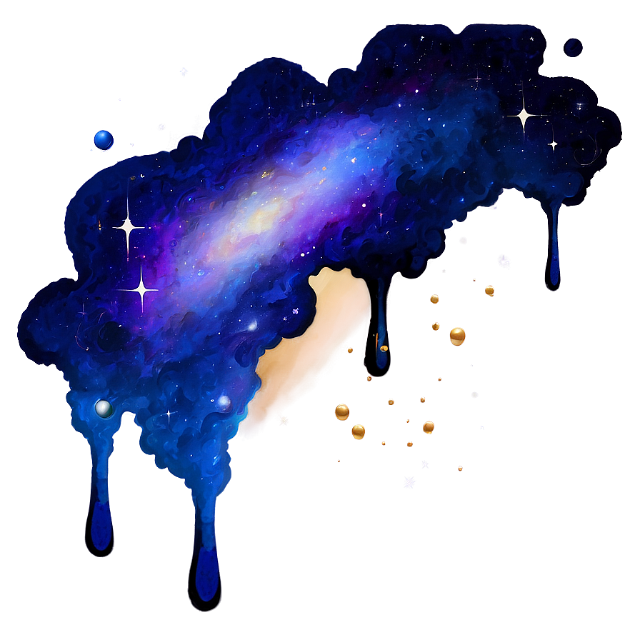 Galaxy Paint Drip Cosmic Png Irv PNG