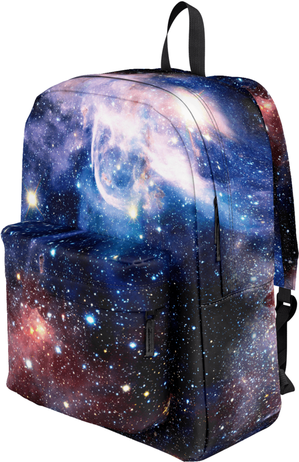 Galaxy Print Backpack PNG