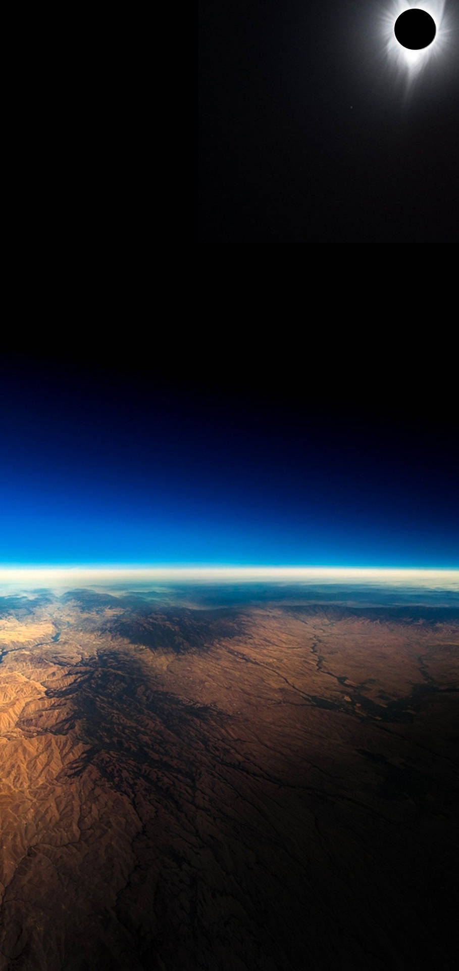 Galaxy S10 Blue Earth Outlined Wallpaper